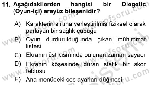 Dijital Medya Ve Arayüz Tasarımı Dersi 2025 - 2026 Yılı (Final) Dönem Sonu Sınav Soruları 11. Soru