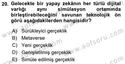 Dijital Medya Ve Arayüz Tasarımı Dersi 2025 - 2026 Yılı (Final) Dönem Sonu Sınav Soruları 20. Soru