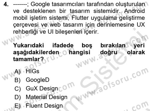 Dijital Medya Ve Arayüz Tasarımı Dersi 2025 - 2026 Yılı (Final) Dönem Sonu Sınav Soruları 4. Soru