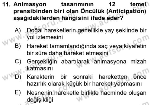Dijital Medya Ve Arayüz Tasarımı Dersi 2025 - 2026 Yılı Yaz Okulu Sınav Soruları 11. Soru