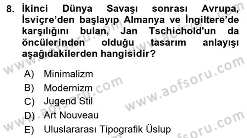 Görsel Sistem Tasarımları Dersi 2023 - 2024 Yılı (Vize) Ara Sınavı 8. Soru