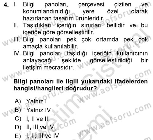 Görsel Sistem Tasarımları Dersi 2023 - 2024 Yılı (Final) Dönem Sonu Sınavı 4. Soru