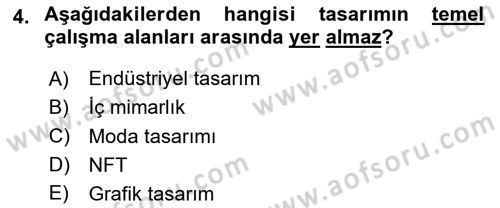 Görsel Sistem Tasarımları Dersi Ara Sınavı Deneme Sınav Soruları 4. Soru