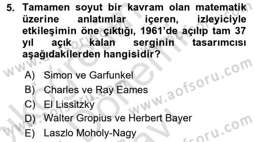 Görsel Sistem Tasarımları Dersi 2024 - 2025 Yılı (Final) Dönem Sonu Sınav Soruları 5. Soru