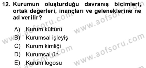 Görsel Sistem Tasarımları Dersi 2024 - 2025 Yılı Yaz Okulu Sınav Soruları 12. Soru
