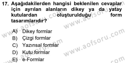 Görsel Sistem Tasarımları Dersi 2024 - 2025 Yılı Yaz Okulu Sınav Soruları 17. Soru