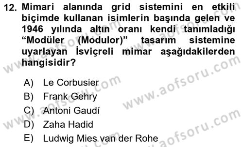 Görsel Sistem Tasarımları Dersi 2025 - 2026 Yılı (Vize) Ara Sınav Soruları 12. Soru