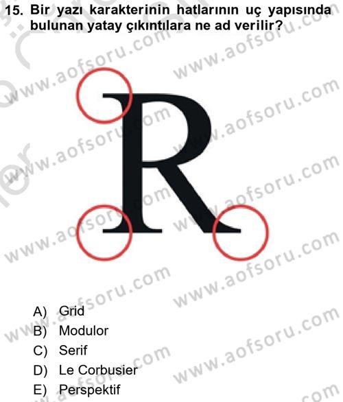 Görsel Sistem Tasarımları Dersi 2025 - 2026 Yılı (Vize) Ara Sınav Soruları 15. Soru