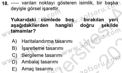 Görsel Sistem Tasarımları Dersi 2025 - 2026 Yılı (Vize) Ara Sınav Soruları 18. Soru