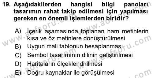 Görsel Sistem Tasarımları Dersi 2025 - 2026 Yılı (Vize) Ara Sınav Soruları 19. Soru
