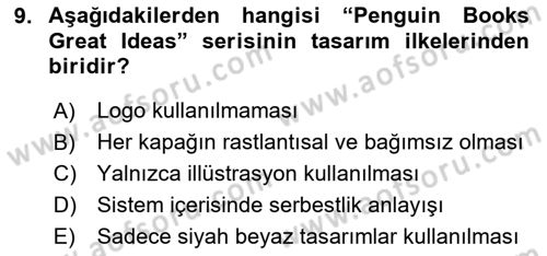 Görsel Sistem Tasarımları Dersi 2025 - 2026 Yılı (Vize) Ara Sınav Soruları 9. Soru