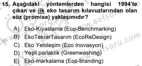 Sürdürülebilir Grafik Tasarım Dersi 2023 - 2024 Yılı (Vize) Ara Sınav Soruları 15. Soru