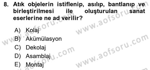 Sürdürülebilir Grafik Tasarım Dersi 2023 - 2024 Yılı (Vize) Ara Sınav Soruları 8. Soru