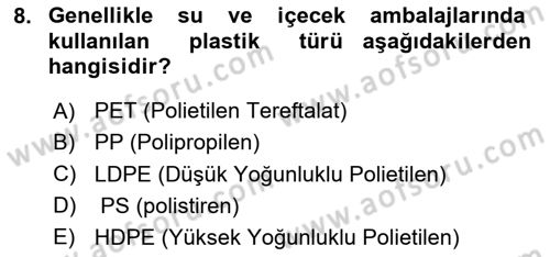 Sürdürülebilir Grafik Tasarım Dersi 2023 - 2024 Yılı Yaz Okulu Sınav Soruları 8. Soru
