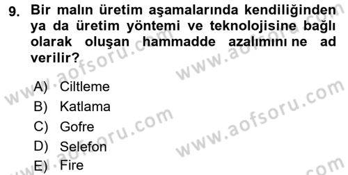 Sürdürülebilir Grafik Tasarım Dersi 2023 - 2024 Yılı Yaz Okulu Sınav Soruları 9. Soru