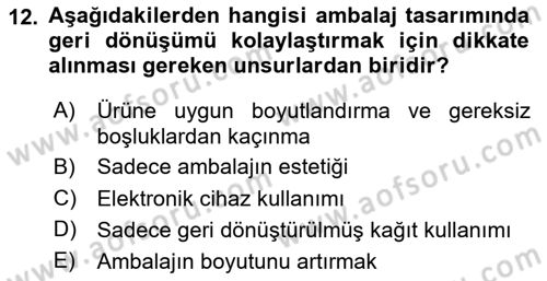 Sürdürülebilir Grafik Tasarım Dersi 2024 - 2025 Yılı (Vize) Ara Sınav Soruları 12. Soru
