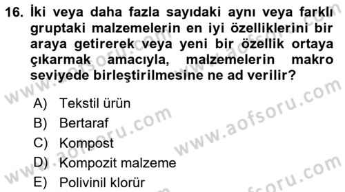 Sürdürülebilir Grafik Tasarım Dersi 2024 - 2025 Yılı (Vize) Ara Sınav Soruları 16. Soru