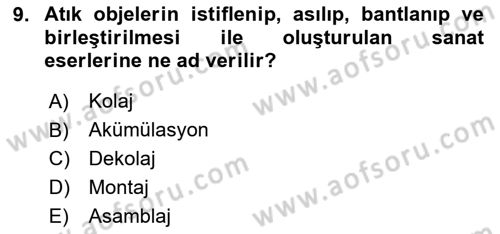 Sürdürülebilir Grafik Tasarım Dersi 2024 - 2025 Yılı (Vize) Ara Sınav Soruları 9. Soru