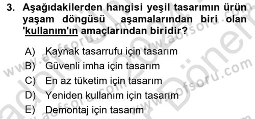 Sürdürülebilir Grafik Tasarım Dersi 2024 - 2025 Yılı (Final) Dönem Sonu Sınav Soruları 3. Soru