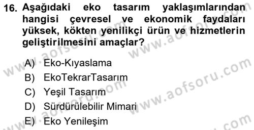 Sürdürülebilir Grafik Tasarım Dersi 2025 - 2026 Yılı (Vize) Ara Sınav Soruları 16. Soru