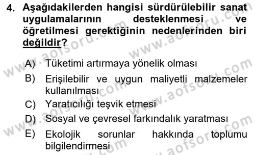 Sürdürülebilir Grafik Tasarım Dersi 2025 - 2026 Yılı (Vize) Ara Sınav Soruları 4. Soru