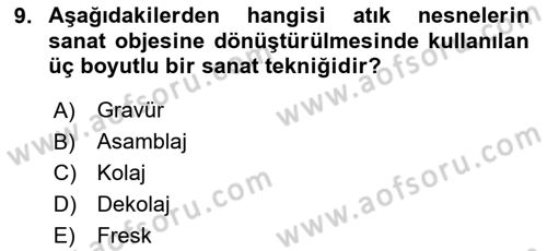 Sürdürülebilir Grafik Tasarım Dersi 2025 - 2026 Yılı (Vize) Ara Sınav Soruları 9. Soru