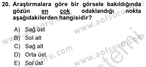 Eğitici İçerik Tasarımı Dersi 2023 - 2024 Yılı (Vize) Ara Sınav Soruları 20. Soru