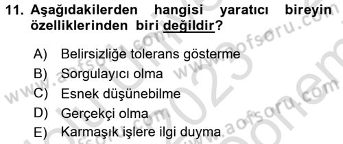 Eğitici İçerik Tasarımı Dersi 2023 - 2024 Yılı (Final) Dönem Sonu Sınav Soruları 11. Soru