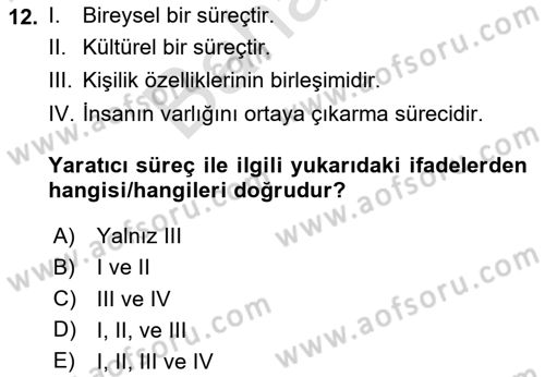 Eğitici İçerik Tasarımı Dersi 2023 - 2024 Yılı (Final) Dönem Sonu Sınav Soruları 12. Soru