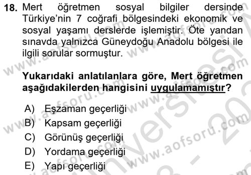 Eğitici İçerik Tasarımı Dersi 2023 - 2024 Yılı (Final) Dönem Sonu Sınav Soruları 18. Soru