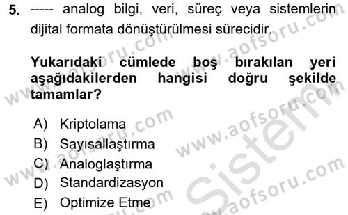 Eğitici İçerik Tasarımı Dersi 2023 - 2024 Yılı (Final) Dönem Sonu Sınav Soruları 5. Soru