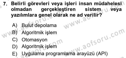 Eğitici İçerik Tasarımı Dersi 2023 - 2024 Yılı (Final) Dönem Sonu Sınav Soruları 7. Soru