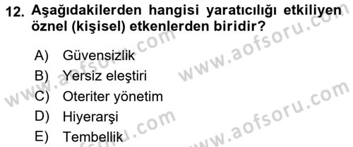Eğitici İçerik Tasarımı Dersi 2023 - 2024 Yılı Yaz Okulu Sınav Soruları 12. Soru