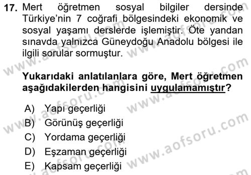 Eğitici İçerik Tasarımı Dersi 2023 - 2024 Yılı Yaz Okulu Sınav Soruları 17. Soru