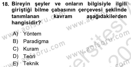 Eğitici İçerik Tasarımı Dersi 2023 - 2024 Yılı Yaz Okulu Sınav Soruları 18. Soru