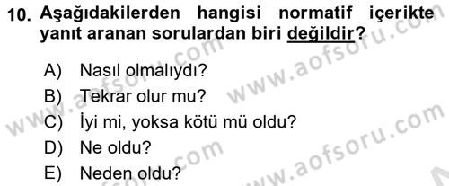 Eğitici İçerik Tasarımı Dersi 2024 - 2025 Yılı (Vize) Ara Sınav Soruları 10. Soru