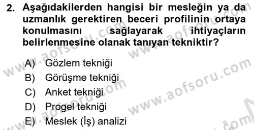 Eğitici İçerik Tasarımı Dersi 2024 - 2025 Yılı (Vize) Ara Sınav Soruları 2. Soru
