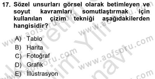 Eğitici İçerik Tasarımı Dersi 2025 - 2026 Yılı (Vize) Ara Sınav Soruları 17. Soru