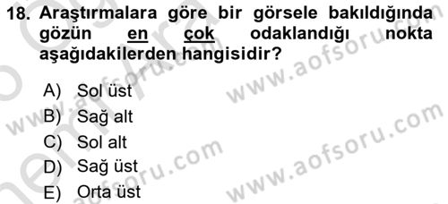 Eğitici İçerik Tasarımı Dersi 2025 - 2026 Yılı (Vize) Ara Sınav Soruları 18. Soru
