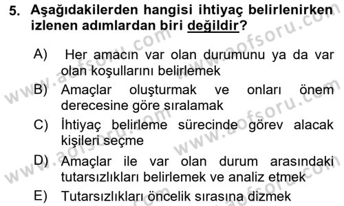 Eğitici İçerik Tasarımı Dersi 2025 - 2026 Yılı (Vize) Ara Sınav Soruları 5. Soru