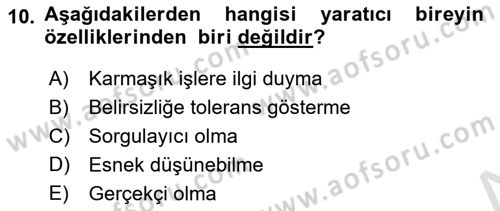 Eğitici İçerik Tasarımı Dersi 2025 - 2026 Yılı (Final) Dönem Sonu Sınav Soruları 10. Soru
