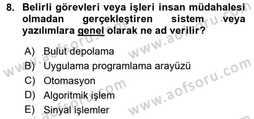 Eğitici İçerik Tasarımı Dersi 2025 - 2026 Yılı (Final) Dönem Sonu Sınav Soruları 8. Soru