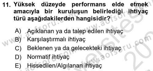 Eğitici İçerik Tasarımı Dersi 2025 - 2026 Yılı Yaz Okulu Sınav Soruları 11. Soru
