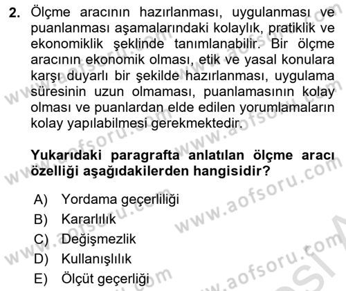 Eğitici İçerik Tasarımı Dersi 2025 - 2026 Yılı Yaz Okulu Sınav Soruları 2. Soru