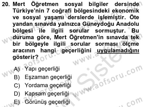 Eğitici İçerik Tasarımı Dersi 2025 - 2026 Yılı Yaz Okulu Sınav Soruları 20. Soru