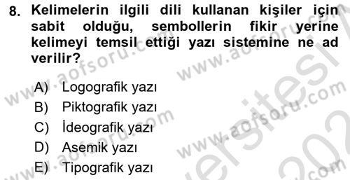 Ambalaj Tasarımı Dersi 2023 - 2024 Yılı (Vize) Ara Sınav Soruları 8. Soru