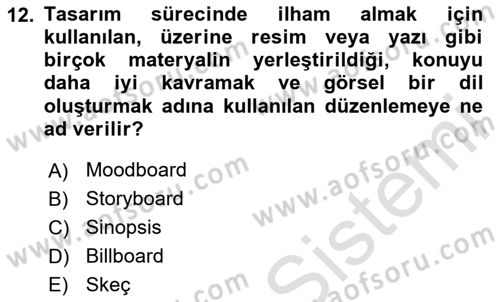 Ambalaj Tasarımı Dersi Ara Sınavı Deneme Sınav Soruları 12. Soru
