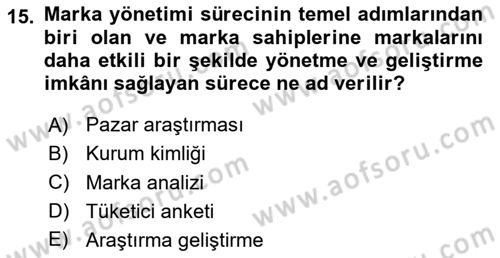 Ambalaj Tasarımı Dersi Ara Sınavı Deneme Sınav Soruları 15. Soru