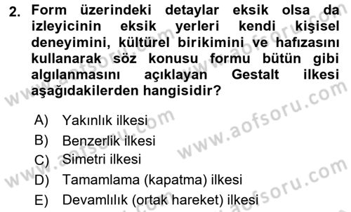 Ambalaj Tasarımı Dersi 2024 - 2025 Yılı Yaz Okulu Sınav Soruları 2. Soru