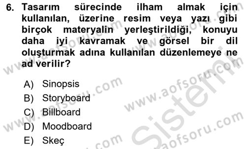 Ambalaj Tasarımı Dersi 2024 - 2025 Yılı Yaz Okulu Sınav Soruları 6. Soru